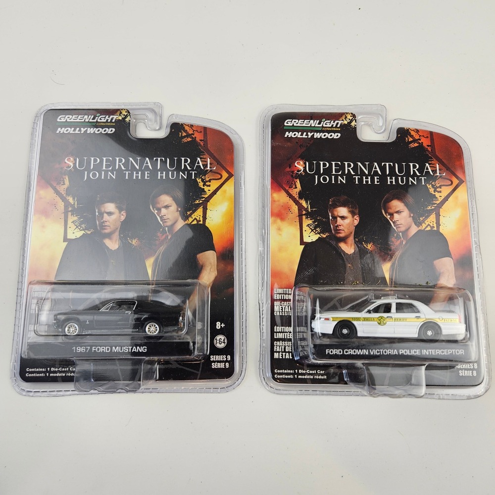 Greenlight Supernatural Join the Hunt Lot Crown Victoria 1967 Mustang 1:64 scale